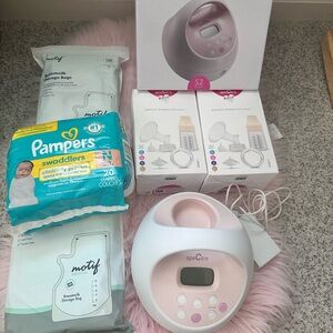 Spectra2 Pink Breast Pump with lots of freebies